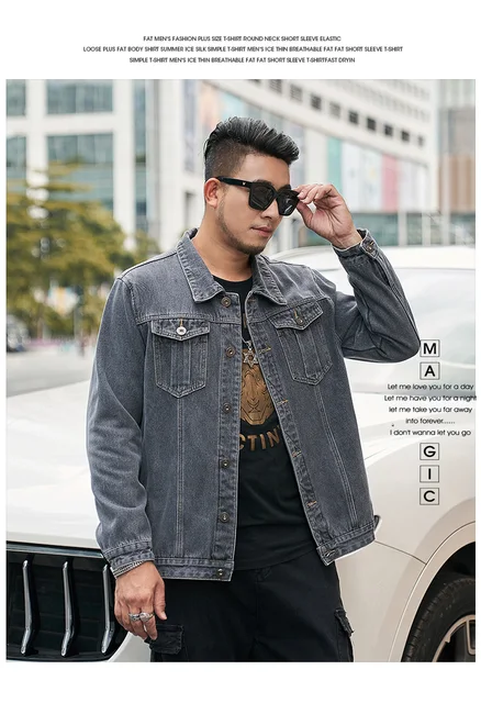 Plus Size 7xl 8xl Brand Clothing 2022 New Winter Denim Jacket Fashion  Casual Classic Fat Trend Thicken Warm Cotton Jean Coat _ - AliExpress Mobile