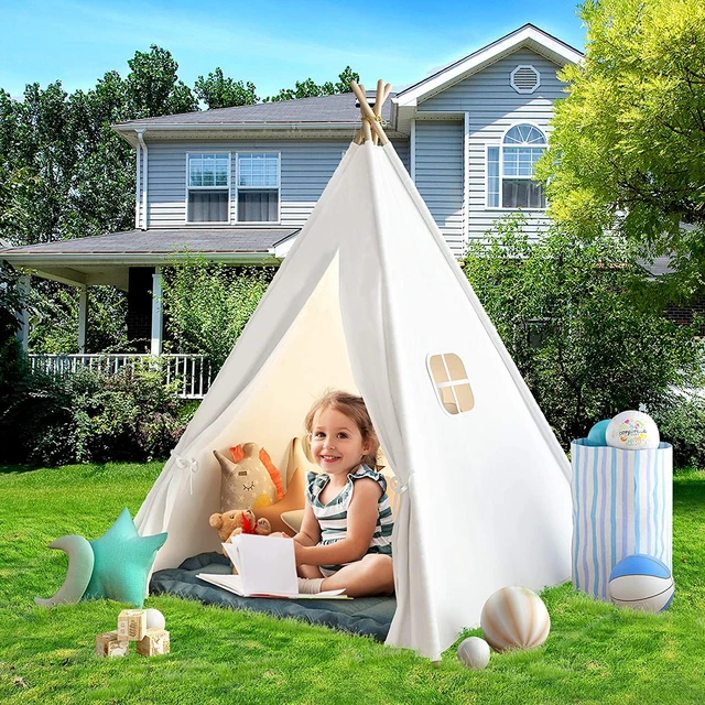 1.8m Children's Teepee Tent For Kids Indoor Outdoor Tipi Child Tent Play House Wigwam for Children 6