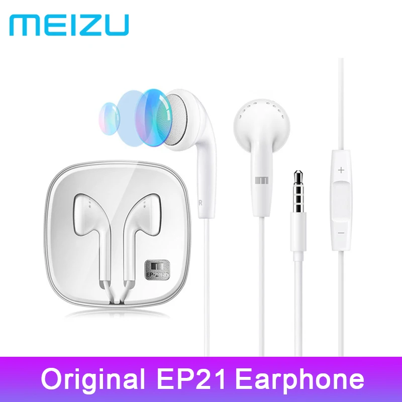 

Original MEIZU EP21HD EP21 HIFI Earphone stereo sound with Mic Volume control for MEIZU xiaomi redmi 4 pro mi5 note 4 3 pro