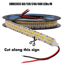 

2835 LED Strip DC 12V 24V Led Tape Light 5M 60/120/240/480 LEDs/M Flexible Led Stripe Waterproof Led Ribbon Outdoor Rope lights