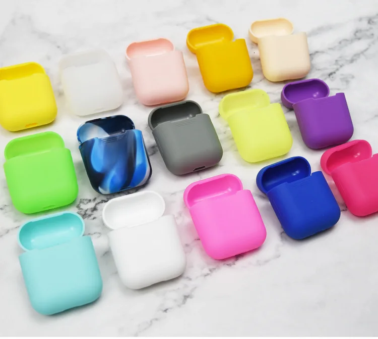 DHL для Apple AirPods защитный противоударный градиентный силиконовый чехол с пылезащитной заглушкой для iPhone 7 Bluetooth наушники