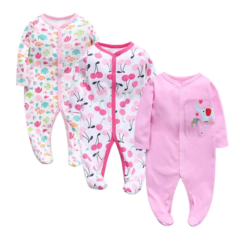 

3Pcs/lot Newborn Baby boy Romper Set Winter 0-12M Baby girl Jumpsuit Clothes 100% Cotton Infants Warm Clothing High Quality kids