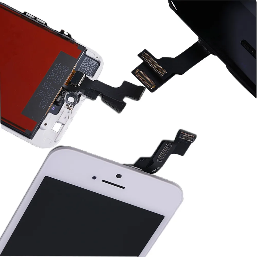 Качественный ЖК-дисплей для iPhone 6, сменный сенсорный экран для iPhone 5, 5c, 5S, SE, ЖК-дисплей, Восстановленный без битых пикселей, закаленное стекло