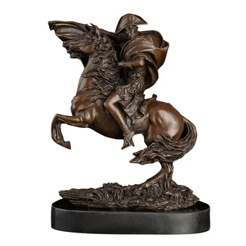 

Ivorique DS-018 Napoleon Riding Bronze Sculpture Famous Figurine Collectible Table Decoration Statue For Home Decor