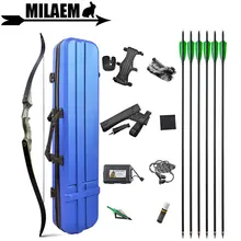 

60inch Archery Recurve Bow Set Carbon Arrow Bow Case Arrow Quiver Set Wooden Riser 25-60lbs Hunting Accessories