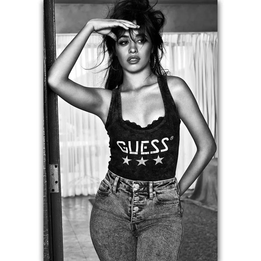 New Camila Cabello Pop Beauty Music Singer-Silk Art Poster Wall Sicker Decoration Gift