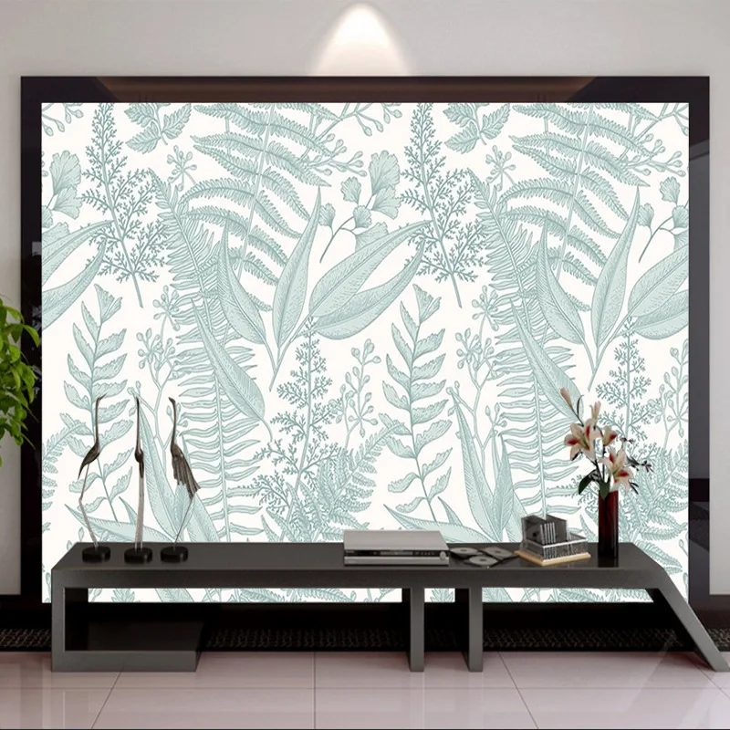 

Modern Minimalist Wallpaper Mural Pastoral Style Leaf Brick Wall 3D Living Room Sofa Bedroom TV Backdrop Wall Wallpaper