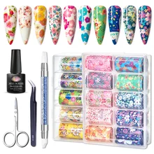 

MEET ACROSS Nail Foil Adhesive Glue Starry Sky Sticker Set 7ml Nail Transfer Glue Environmental Plant Nail Glue DIY Manicure