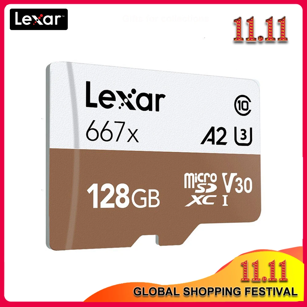 100% оригинал Lexar 667x Micro SD карта 64 Гб класс 10 128 ГБ micro SDXC 256 tf памяти UHS I для дрона