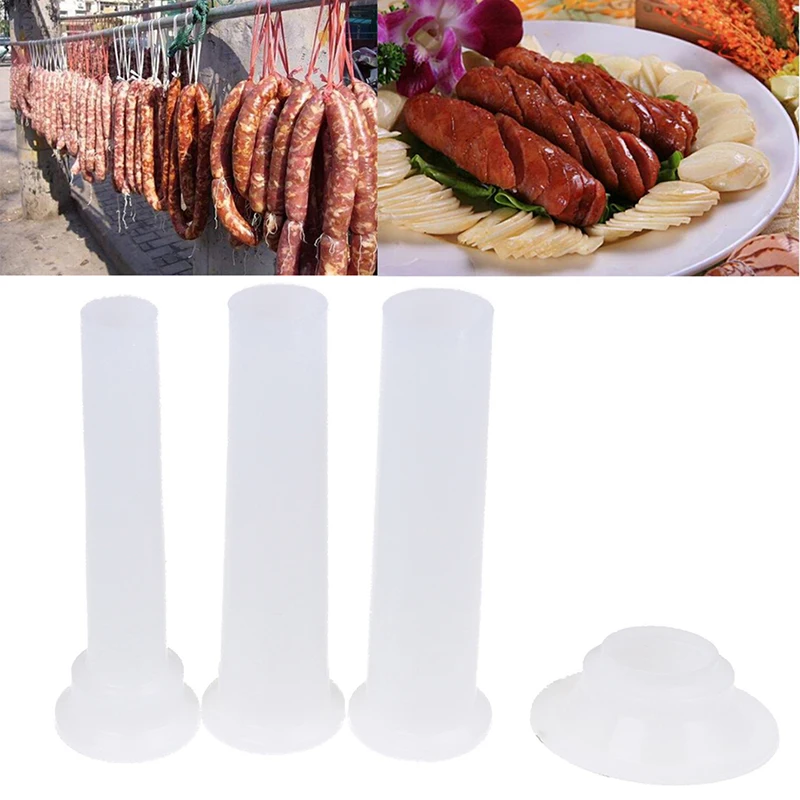 3 шт. Мясорубка выдавливатель для пищевых продуктов с 5# разъемная застежка-молния Пластик трубка для наполнения колбас для работы мясо инструмент