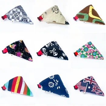 

16 Colors Cat Dog Bandana Bibs Scarf Collar Adjustable Pet Neckerchief Scarf Waterproof Saliva Towel for Small Medium Large Dogs