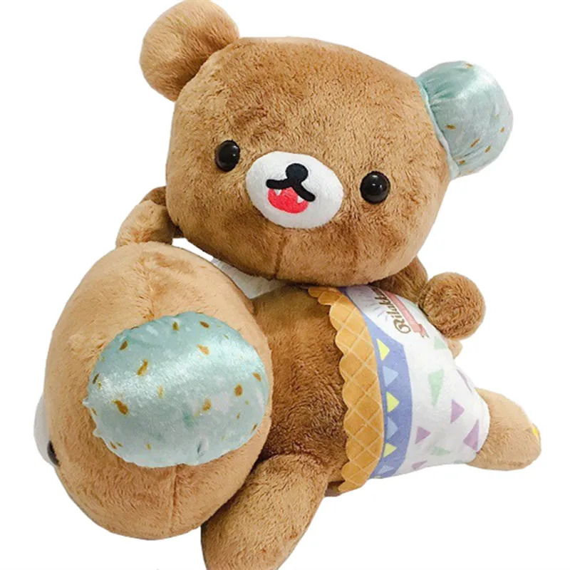 

Kawaii Ice Cream Rilakkuma Chairoikoguma Plush Toy Bear Stuffed Animals 32cm Cute Plushies Kids Toys for Girls Children Gift