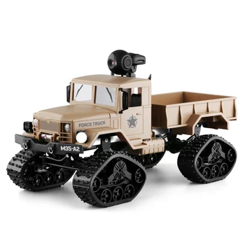 

FY FAYEE Fy001 1/16 2.4G 4Wd Rc Car 720P 0.3Mp camera Wifi Fpv Brushed Off-Road Military Truck W/ Led Light