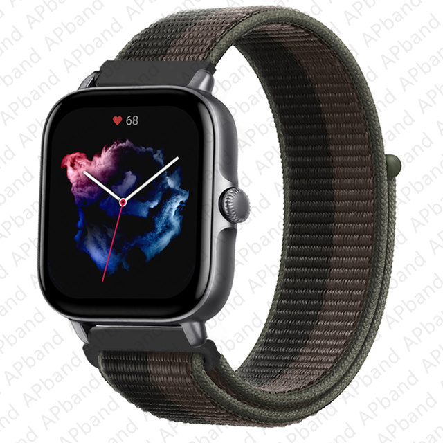 Nylon band For Amazfit GTS/2/2e/GTS2 Mini/GTR 3 Pro 42mm/47mm/GTR2/2e/stratos 2/3 Sport Loop Bracelet Amazfit bip strap