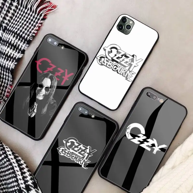 

ROCK Ozzy Osbourne Glass Phone Case Fundas Coque For IPhone 12 11 Pro Max Cases XR XS 7 8 Plus Cover Accessories Carcasa