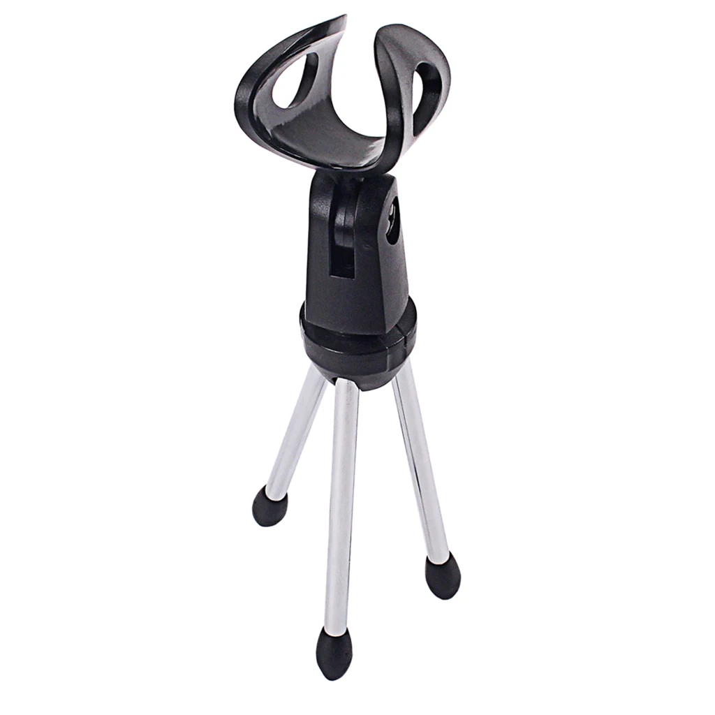 Microphone Mic Mount Stand Holder Bracket Support for Recording Interview Removable Portable Microphone Mic Tripod Base Stand 