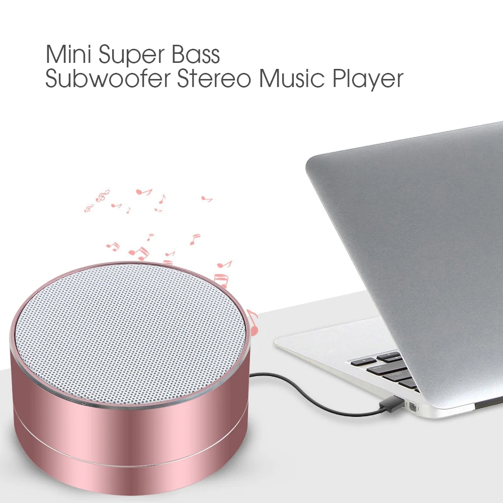 Мини Bluetooth динамик A10 портативный Bluetooth автомобильный комплект TF USB AUX музыкальный стерео аудио приемник MP3 плеер для всех телефонов