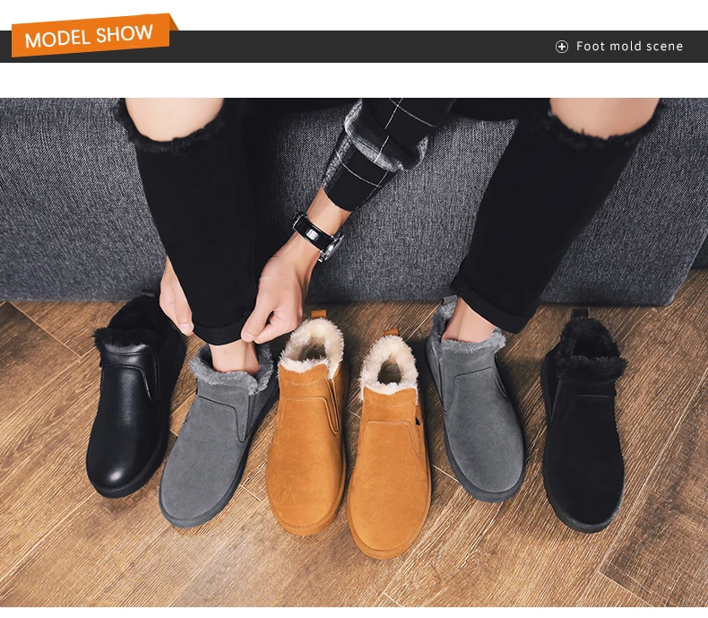 men women winter warm work boots with plush fur casual lightweight ankle boots waterproof anti-skid outdoor sneakers sports shoes couple unisex plus size shoes (8)