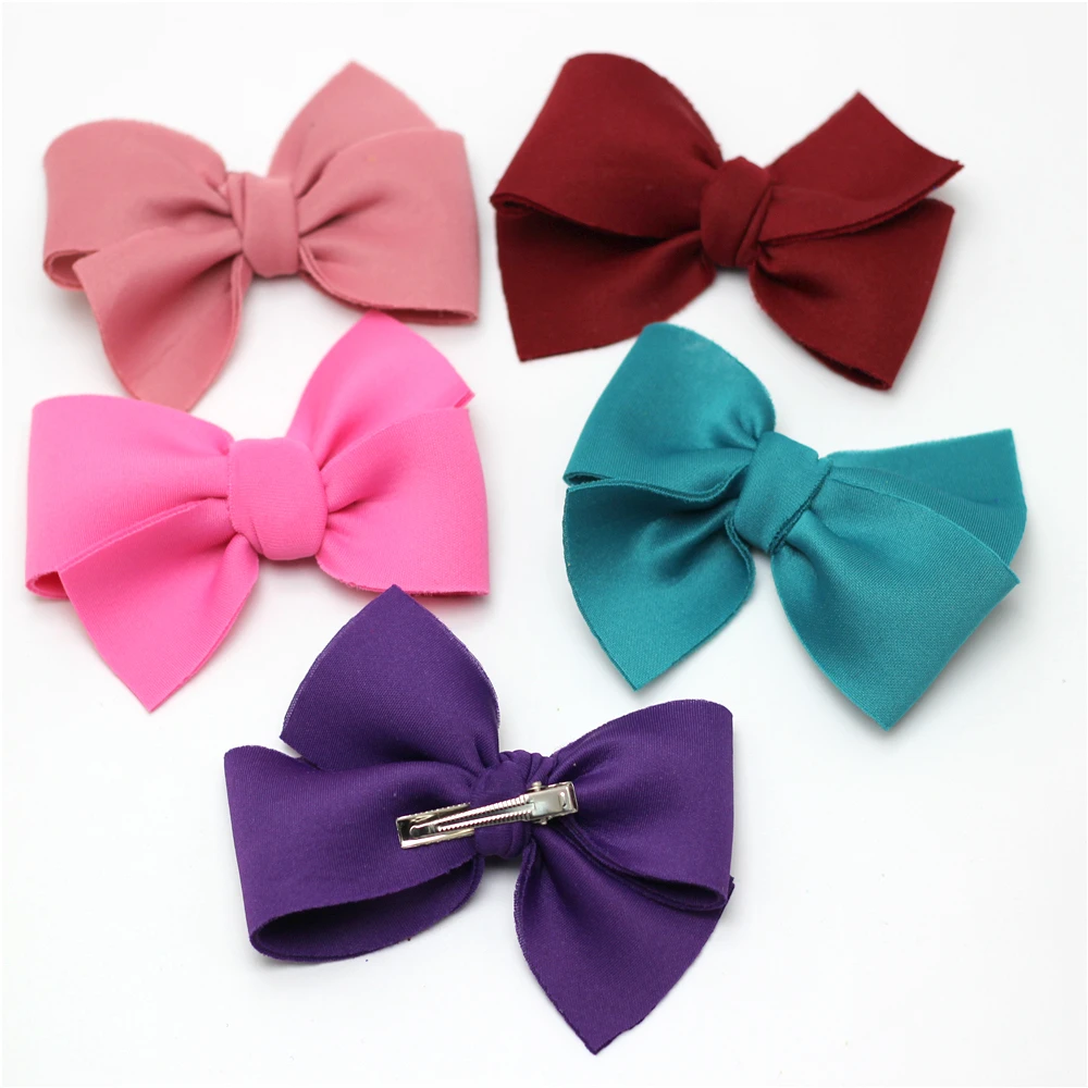 4 Bow For Girls Hair Pins Scuba Hairbow Children Barrettes For Hair Holder Bebe Haar Speldjes Meisje Kids Hairbows Horquillas Girl S Hair Accessories Aliexpress