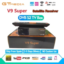 Satellite Receiver 1 YEAR CCCAM Gtmedia V9 Super Power by free sat DVB-S2 Built-in WIFI h.265 wifi internal powervu set top Box