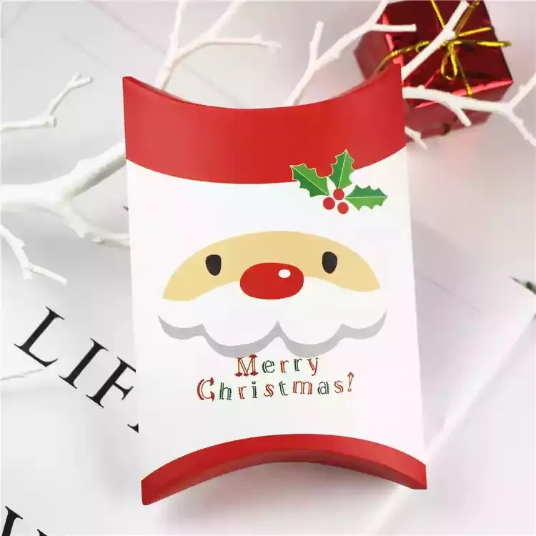 1 шт., Подарочная коробка Санта-Клауса для рождественских конфет, упаковочные бумажные пакеты для печенья для рождественской вечеринки, Подарочный декор для детей - Цвет: White Santa Claus