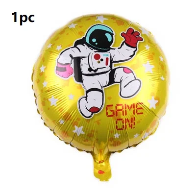 Космонавты и ракеты воздушные шары из фольги космические вечерние галактические солнечные принадлежности для тематической вечеринки день рождения украшения для детей - Цвет: Round Balloon 1pc