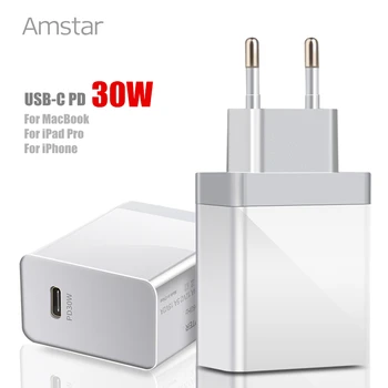 

Amstar PD Charger 30W USB Type C Fast Charging for iPhone 11 X Xs 8 Macbook Phone QC3.0 USB C Quick Charge 4.0 3.0 QC PD Charger