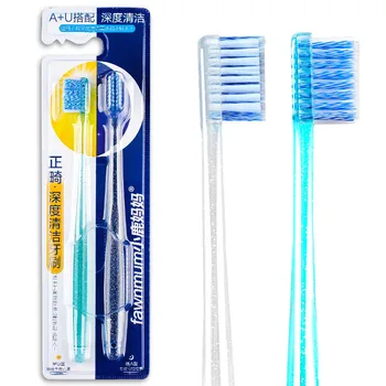 

FAWN MUM Toothbrush For Clean Orthodontic Braces 2 Pieces Adult U A Trim Soft Toothbrushes Dental Tooth Brush Oral Care