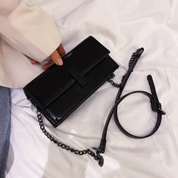 

Toposhine Mini Patent Leather Crossbody Bags For Women 2020 Chain Fashion Box Girls Messenger Shoulder Bag Retro Female Handbags
