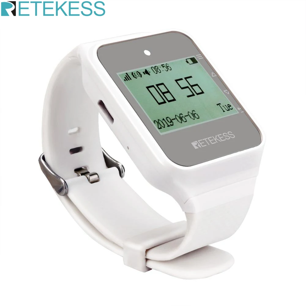 Multi-idioma sem Fio Sistema de Chamada sem Fio Serviço ao Cliente Retekess Relógio Receptor Pager Restaurante Equipamentos Café Td108