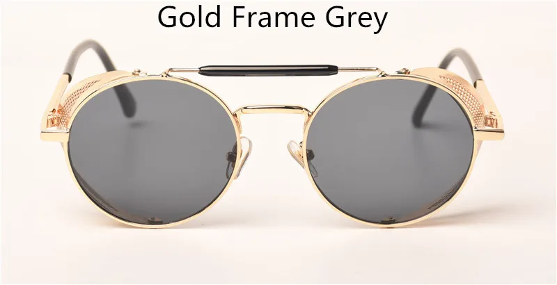 TrendyMate солнцезащитные очки в стиле ретро, стимпанк круглые дизайнерские паровые панк металлические щиты солнцезащитные очки для мужчин и