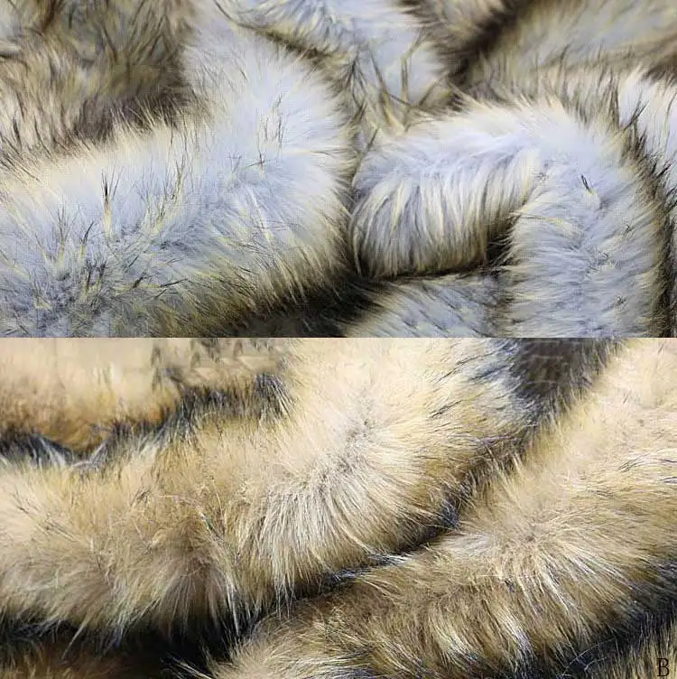 Faux fur imported flame retardant yellow palm scorpion hair scorpion hair cuffs fur cuffs imitation raccoon hair fabric
