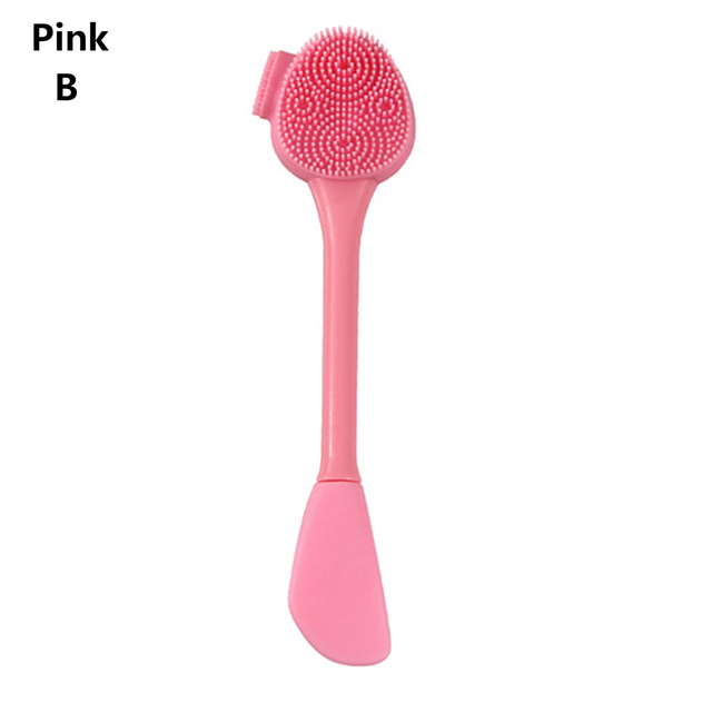 Silicone Facial Cleaning Brush Double Sided Head Mask Brush Multi-style Brush Head Nose Brush Portable Face Cleaning Tool
