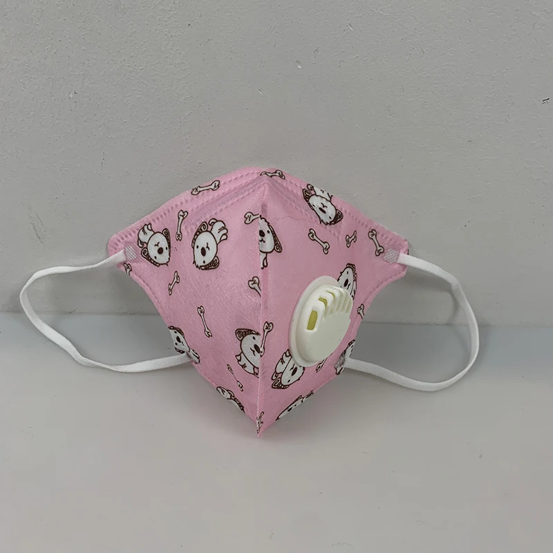

kids Face Mask Children Folding Reusebale Respirator With Valved Mask Pad Printing Nonwoven Fabric Dust Musk PM2.5