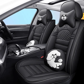 

Full Coverage Eco-leather auto seats covers PU Leather Car Seat Covers for mitsubishi montero outlander 3 xl pajero 2 3 4 sport