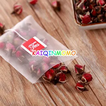 

1000pcs/lot Nylon Pyramid Tea Filters Tea Bags Bag Single string with label Transparent Empty Teabags 5.6*7cm 6.5*8cm