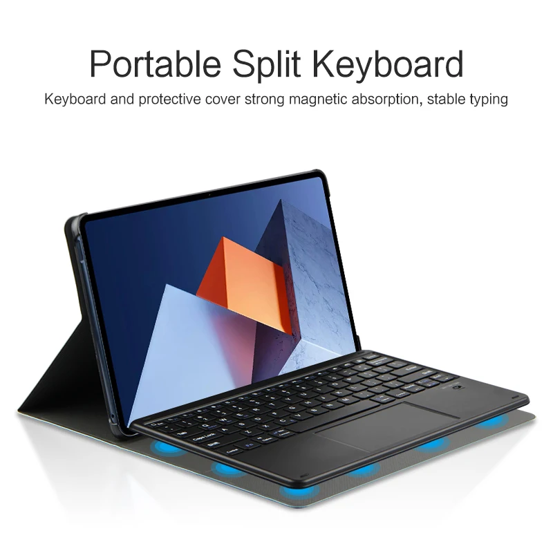 Bluetooth, capa protetora com Touchpad, Tablet PC,