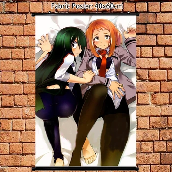 

Anime Poster boku no hero my hero academia Asui Tsuyu OCHACO URARAKA Wall Scroll Painting Art Prints Home Room Decoration 60*40