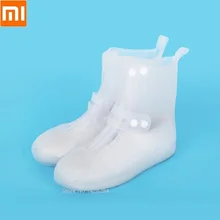 Xiaomi/Новинка; мужские и женские резиновые сапоги; водонепроницаемые Нескользящие сапоги; закрывающие туфли для многократного применения; непромокаемые сапоги средней высоты