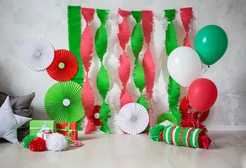 

One year Birthday photographer background vinyl Fotografia ribbons Photography backdrops for Photo Studio video props G-1127