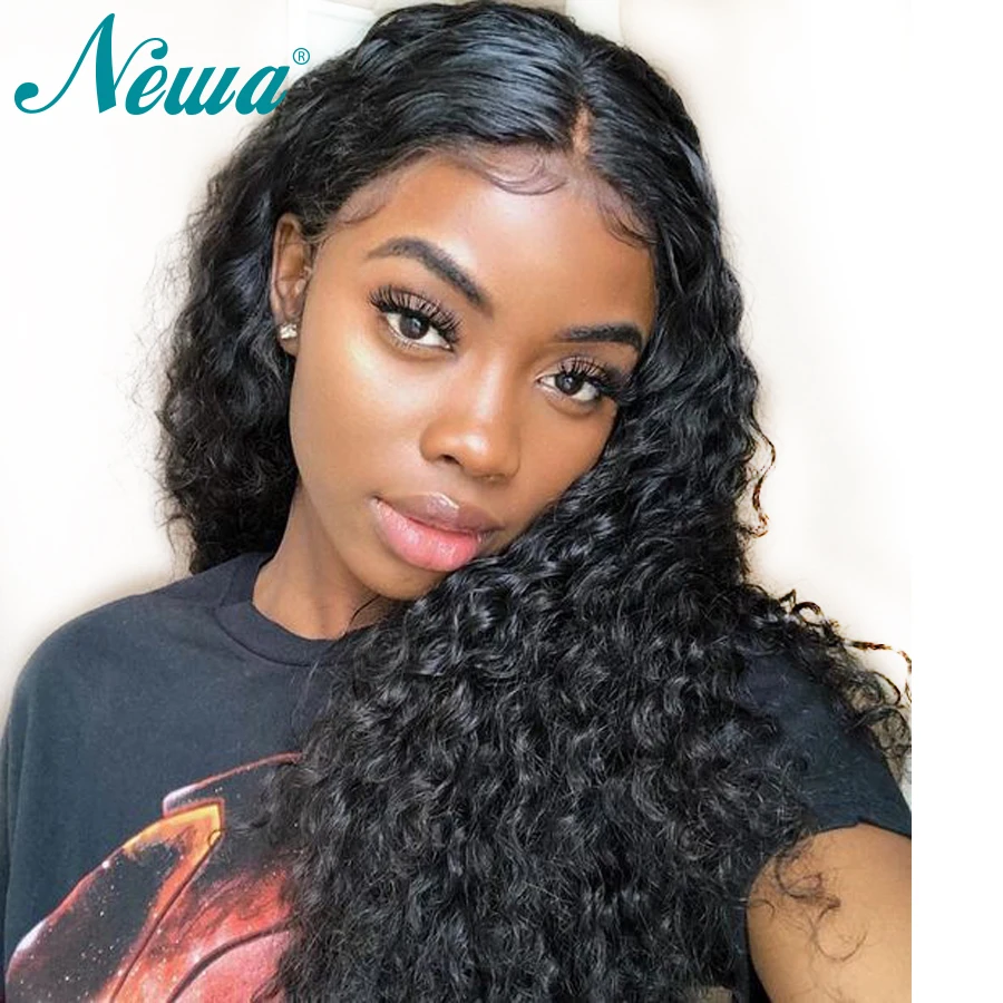 

Newa Hair 360 Lace Frontal Wig Brazilian Curly Lace Frontal Human Hair Wigs Pre Plucked With Baby Hair Remy Wigs For Black Women