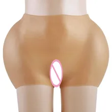Artificial Plump buttocks Silicone Fake Vagina Panties For Cosplay Drag queen Shemale Tits Crossdresser Pants bodysuit for women