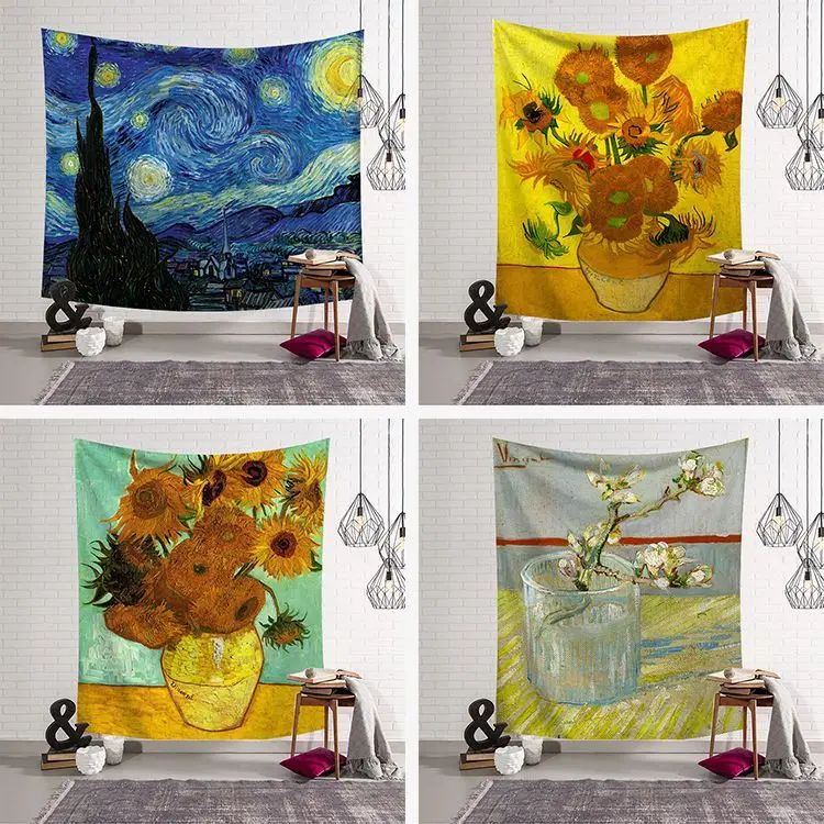 

LISM Fashion Sunflower Beach Picnic Rug Bedroom Blanket Decor Curtain Table Cloth Wall Hanging Tapestry Macrame Wall Hanging
