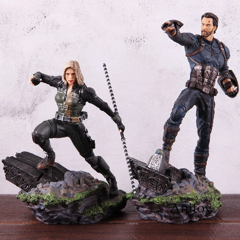 

Avengers Infinity War Figure Iron Studios 1/10 Scale Captian America Black Widow Statue Action Figure PVC Collectible Model Toy
