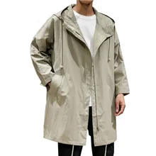 Осень, новинка, повседневные штаны, пальто для мужчин, бренд, средняя Мода, длинный рукав, сплошной, с карманами, куртка, Мужская, свободный стиль