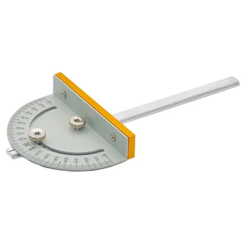

Auxiliary Angle Ruler Table Saw T Style Semi Circular With Groove White Mini Portable Easy Use Manual Woodworking Accessory