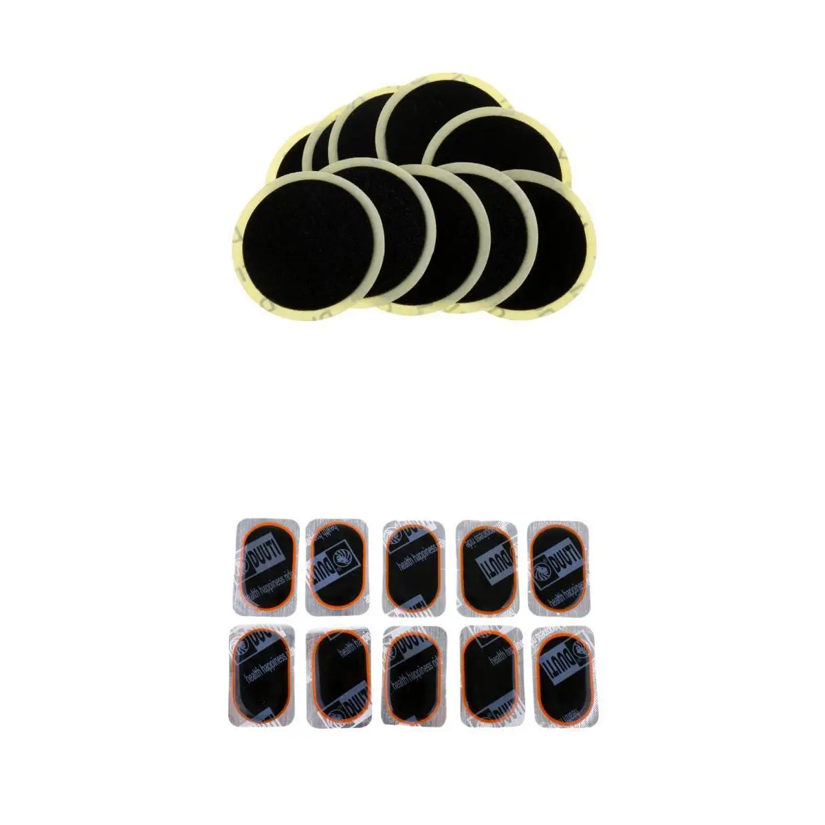 20 x Bicycle Bike Tire Tube Repair Kit Cycle Puncture Glueless Patches Glue Metal Rubber Cotton