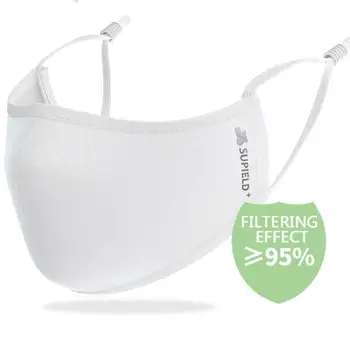 

Adult Kids Reusable Face Mask White Cotton Washable mascarillas Adjustable Earloop 3 Layer Filter Nano Mouth Breathable Cover