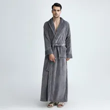Женский зимний длинный халат, благородная пара, теплый толстый фланелевый бархатный халат, Roupao Feminino, мягкая Домашняя одежда с поясом, одежда для сна