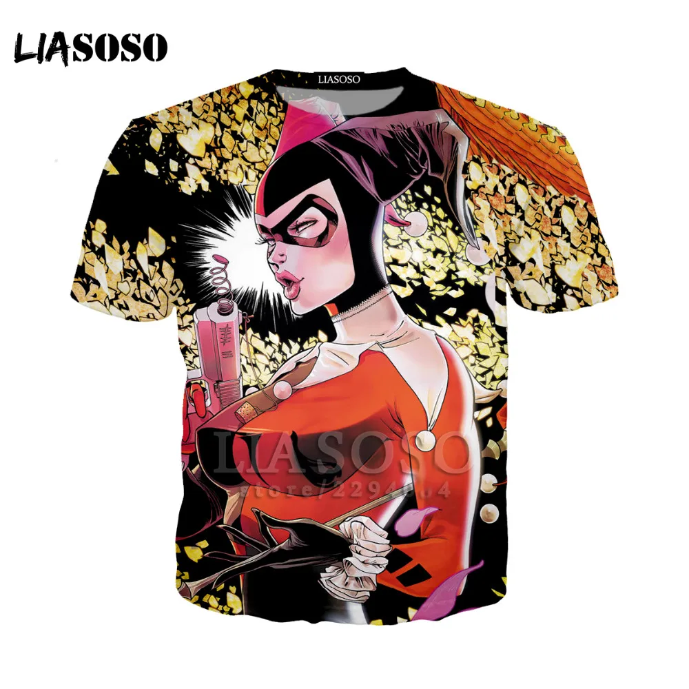 

Fashion Summer Harley Quinn T Shirt Superman Deadpool The Joker 3D Print Men Streetwear Hip Hop Funny Cool Harajuku Tees Tops